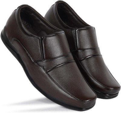 PLAYTOES Formal Shoes For Men Slip On For Men(Brown , 9)