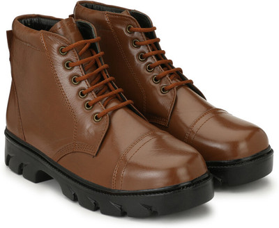 DSF Police NCC Army Military Boots For Men(Tan , 10)