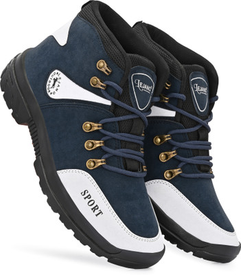 lejano High Tops For Men(Navy, White, Blue , 10)