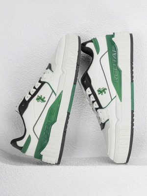 RED TAPE White Sneakers for Man | Lifestyle Casual Shoes for Boys | Stylish Shoes Casuals For Men(Green, White , 9)