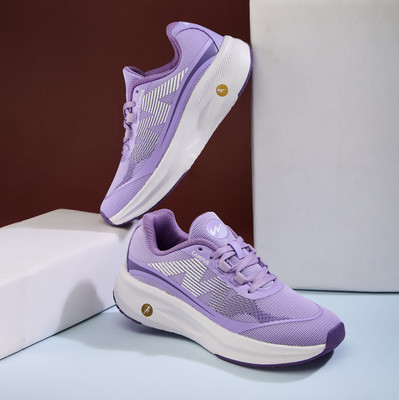 CAMPUS Women's Sports Shoes | Breathable Mesh Upper & Cushioned Insole | Lace-Up Running Shoes For Women(Purple , 8)