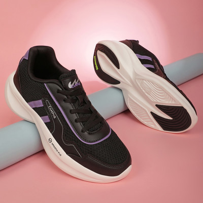 CAMPUS HALL Casual Shoes | Memory Insole Cushioning | Comfortable Mesh Upper | Lace-Up Sneakers For Women(Black , 4)
