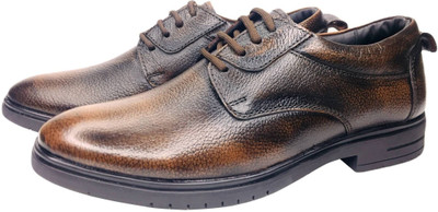 KOXA RA 735 Brown 9 - Genuine NDM Leather Shoes For Men Lace Up For Men(Brown , 9)