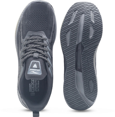 asian Powerplay-31 Men’s Running Shoes | Lightweight, Stylish Knit Sports Sneaker Running Shoes For Men(Black, Grey , 11)