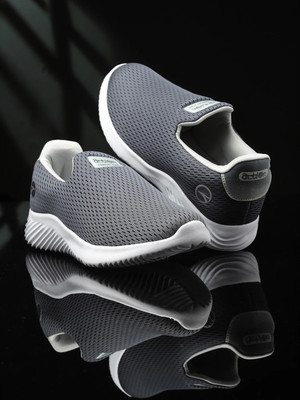 action ATG-424 Comfortable Lightweight Breathable Sports Slip-On Running Shoes For Men(Grey , 7)