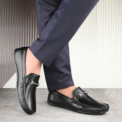 GWALK Loafers For Mens Casual shoes for mens Party wear shoes for mens Loafers For Men(Black , 7)