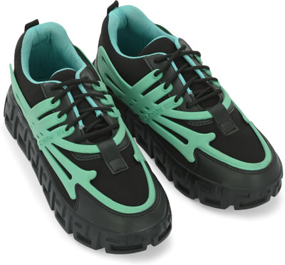Noak Handcrafted Green Vegan Lace-Up Sneaker: Ethical Style Sneakers For Men(Blue , 6)