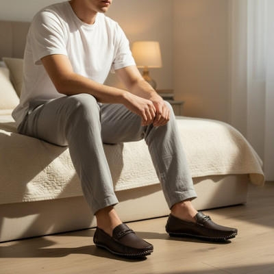 Hilux Hilux Trendy Loafers For Men Loafers For Men(Brown, Natural , 10)