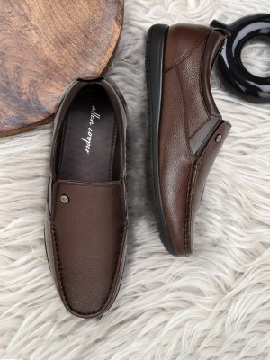 Allen Cooper Genuine Premium Leather Luxury Business Formals Lace Up For Men(Brown)