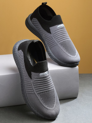 asian Vocal-26 Grey Sneakers,Casuals,Loafers,Stylish With Extra Comfort Slip On Sneakers For Men(Grey , 6)