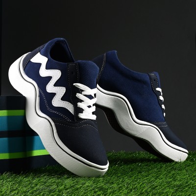 Shuzer68 Wave Style Trendy Comfortable Cool Light Weight Premium Sneakers For Men(Blue)