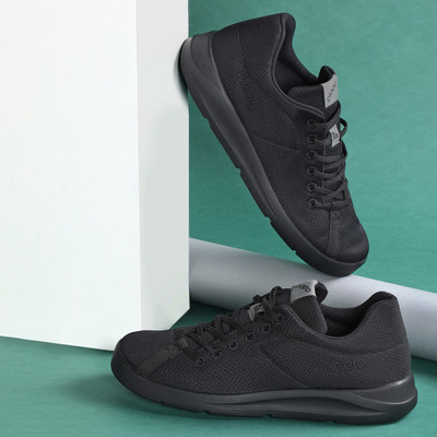 Plaeto Classic Multiplay Sneakers | Comfortable Lightweight Shoes with Breathable Mesh Sneakers For Men(Black , 9)