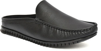 SCARPIA Open Back Loafers Casuals For Men(Black , 7)