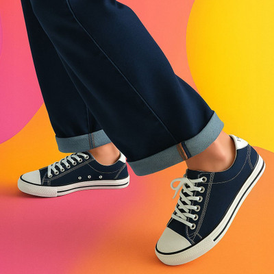 TRENDUTY Trendy Cushioned Lace-Up Sneakers Sneakers For Men(Blue , 9.5)