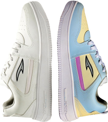 asian Thunder-01 White Color Change Sneakers,Casuals,Loafer Sneakers For Men(White, Yellow , 7)