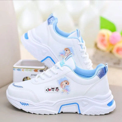 MEGPAR White New Stylish Look Comfortable Casual Shoes Womens And Girls Sneakers For Women(Blue , 7)