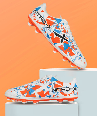 VECTOR X Nitro X Soccer Studs Synthetic Leather Upper | TPU Sole Football Shoes For Men(Multicolor , 8)