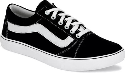 house of common Canvas Shoes For Men(Black , 10)