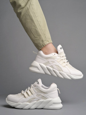 SHOETOPIA Smart Casual Comfortable White Sneakers For Girls Sneakers For Women(White , 4)