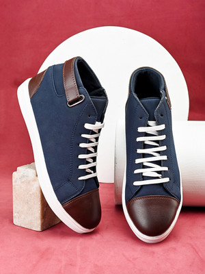 KILLER Casual Sneakers For Men(Navy, Brown , 7)