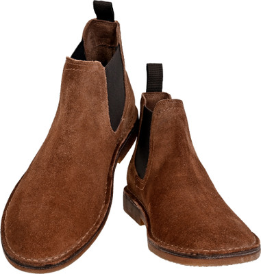 HX London chelsea boots Boots For Men(Tan , 11)