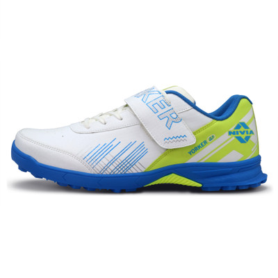NIVIA Yorker 2.0 Cricket Shoes For Men(Blue, Green , 2)