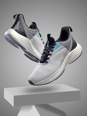 action Athleo BULLET 228 Stylish Lightweight Comfortable Sports Lace Up Running Shoes For Men(White, Black , 6)