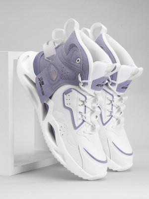 ATOM Chroma Kick Multicolor Sneakers For Men(White, Purple , 7)