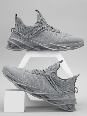 RapidBox Stylish & Trendy Sneakers For Men(Grey , 10)