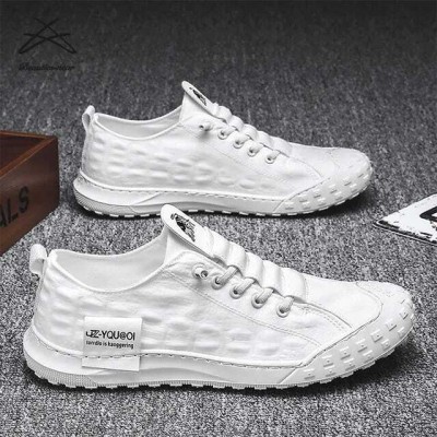 style hub STYLE HUB Crocodile Pattern Men's Leisure Shoes | Sneakers For Men(White , 7)