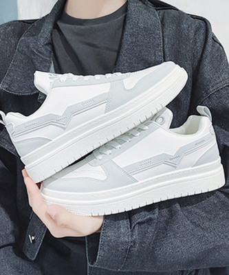 Zsyto Sneakers For Men(White, Grey , 8)