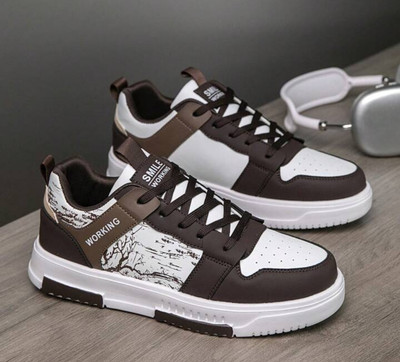 Aeonik Premium Quality|Lightweight Sneakers For Men(Brown, White , 10)