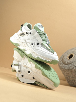 aadi Running Shoes For Men(White, Green , 7)
