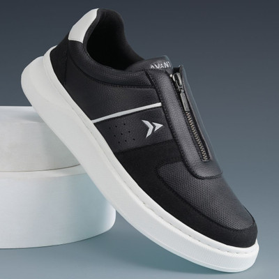 AVANT ZipWalk Casual Shoes Enhanced Cushioning Superior Grip Lightweight High Traction Casuals For Men(Black , 9)