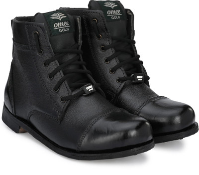 OMEE GOLD Boots For Men(Black , 8)