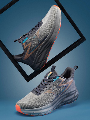 action Athleo NITRO 506 Lightweight Comfortable Stylish Sports Lace Up Training & Gym Shoes For Men(Beige, Grey , 7)