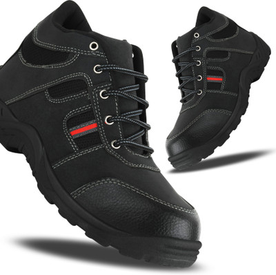 Elecant PVC Sole And Steel Toe Protection Safety Shoes For Men(Black , 9)