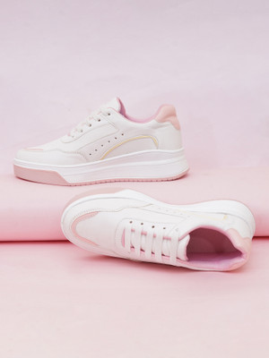 KILLER Colourblocked Round Toe Casual Shoes Sneakers For Women(Pink , 5)