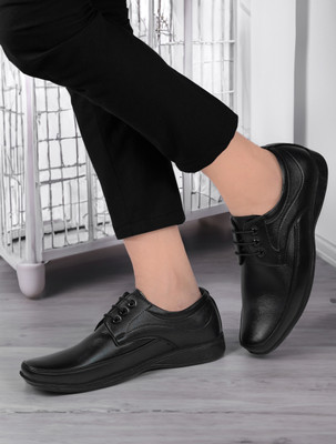 Nextoees Soft Insole Casual Comfortable Derby Slip On Synthetic Leather Party Wear For Men(Black , 6)