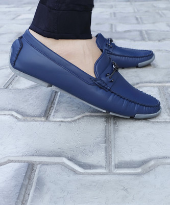 aadi Synthetic| Lightweight| Premiun| Comfort| Summer Tendy| Outdoor| Loafer Loafers For Men(Blue , 6)