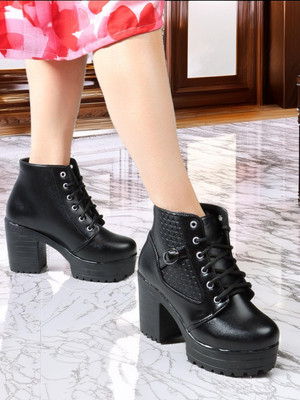 KILLER Women Boot's | Stylish Latest Fashionable Boots for Women's & Girl's Boots For Women(Black , 5)