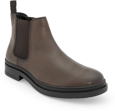 RED TAPE Red Tape Men's Leather High-Top Boots for Everyday Style Boots For Men(Brown , 10)