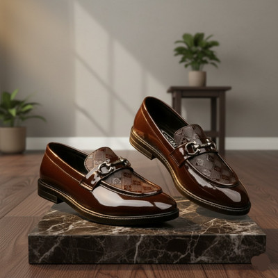 AJNIHA Stylish/Attractive/Comfortable Loafers For Men(Brown , 6)