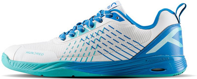 Hundred Court Zoom Non Marking Badminton Shoes For Men(White, Blue , 7)