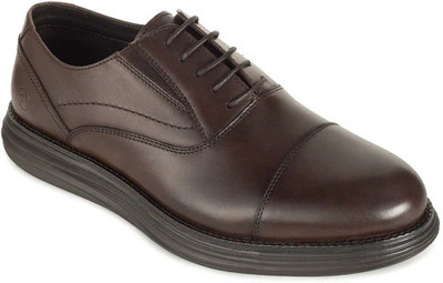 THOMAS CRICK Genuine Leather Oxfords Shoes Corporate Casuals For Men(Brown , 10)