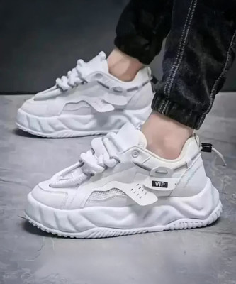 overstar HIGH TOP CASUAL SHOES FOR MEN'S |Unique Fashionable Casual Stylish Shoes Sneakers For Men(White , 9)