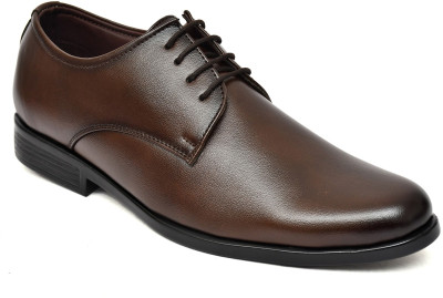 rosso bruno Broad Fit Brown Derby Formal Shoes Derby For Men(Brown , 8)