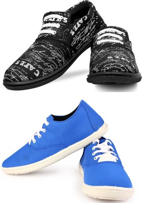 KANEGGYE Combo Casual Shoe For Men Casuals For Men(Blue, Black , 8)