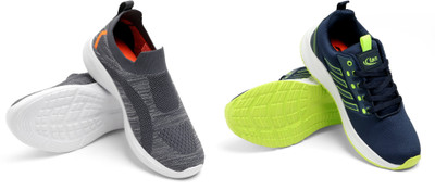 Face Stylish Sports Shoes for Men – Ideal for Running, Gym & Training Sneakers For Men(Navy, Grey , 10)