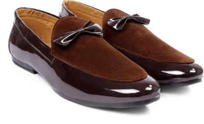 ANOUK Men's Latest Casual Party Wear Slip-on Shoes Party Wear For Men(Brown , 8)